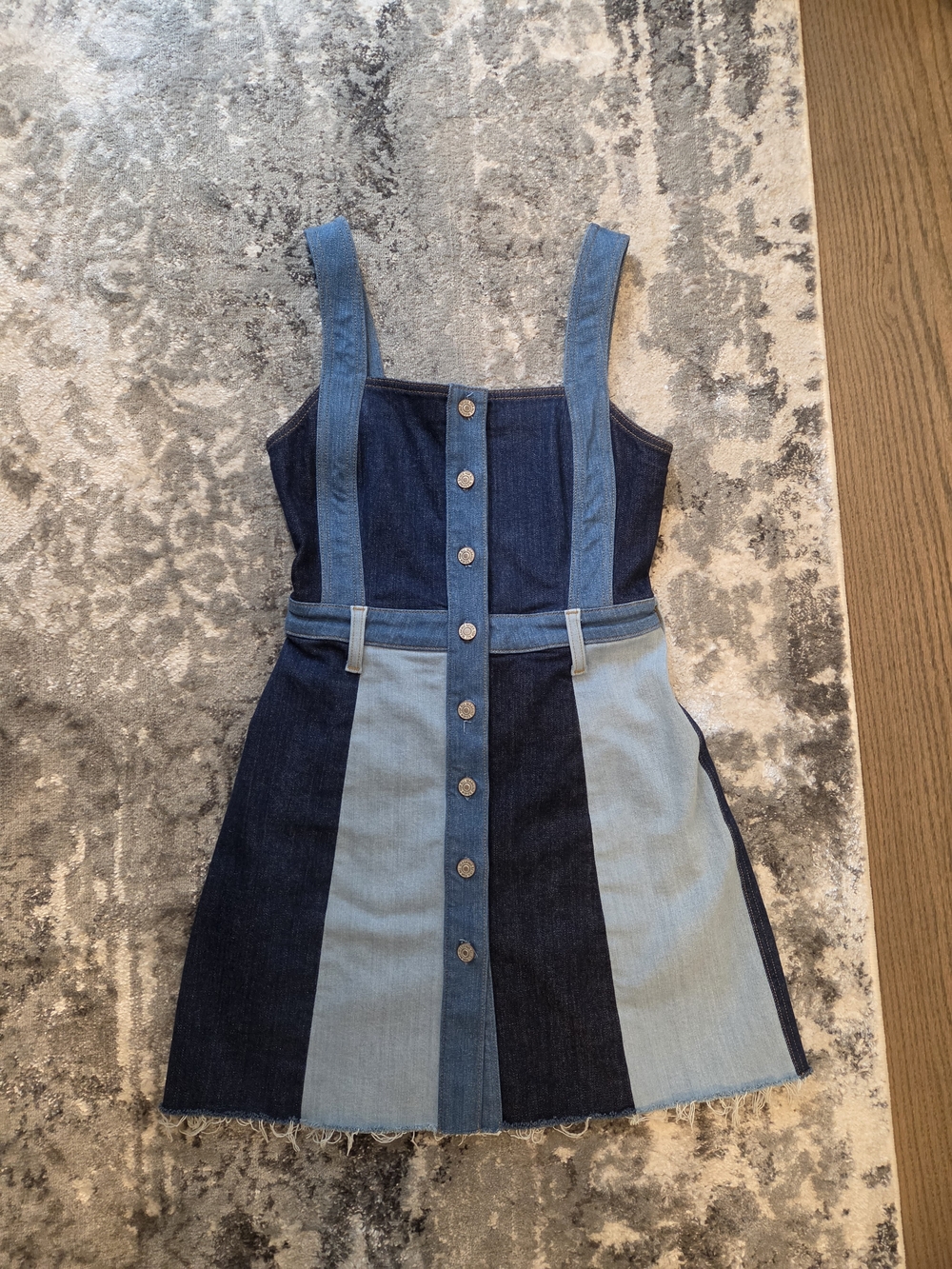 7 For All Mankind Denim Patchwork Dress